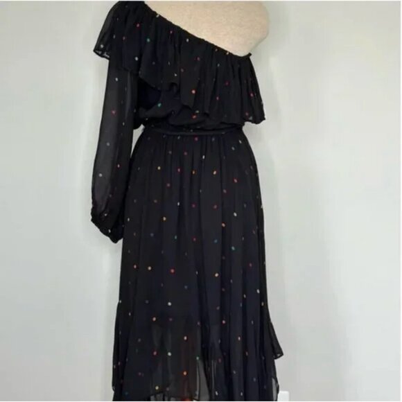 Farm Rio Black Dots One Shoulder Dress Size Medium NWT - Picture 12 of 15